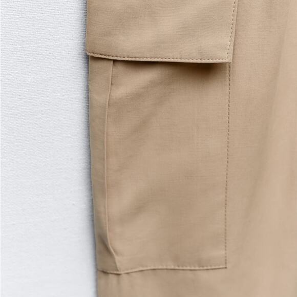 ZARA BELTED CARGO JUMPSUIT - Picture 9 of 12